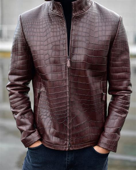 exotic crocodile skin jacket